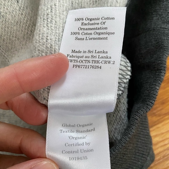 Everlane The Track Crewneck Sweatshirt Organic Cotton Dark Gray Men's Small NEW - Picture 11 of 11